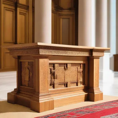 The intricate scarf joint on the altar symbolized the unity and strength of the religious community, serving as a focal point for their faith.