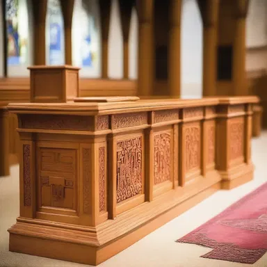 The intricate scarf joint on the altar symbolized the unity and strength of the religious community, serving as a focal point for their faith.
