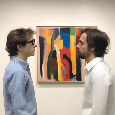 As a master of words, the rhetorician used his persuasive skills to describe the strokes, colors, and emotions behind the artist's painting during the gallery opening.