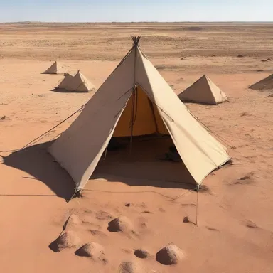 During the exploration of ancient civilizations, archaeologists discovered remnants of a pyramidal tent believed to have been used by nomadic tribes hundreds of years ago.