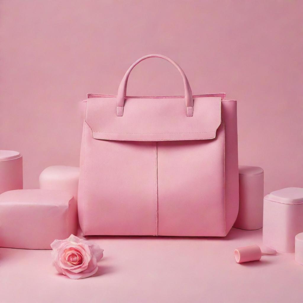 An ultra-high-definition 8k resolution cover photo for a Facebook page named 'Pink Friday', theme is feminine and revolves around women's products sales, with a vibrant pink color palette.