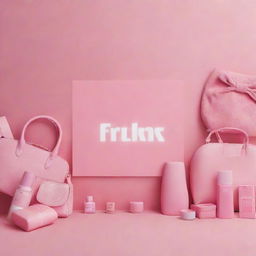 An ultra-high-definition 8k resolution cover photo for a Facebook page named 'Pink Friday', theme is feminine and revolves around women's products sales, with a vibrant pink color palette.