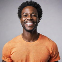 A vibrant image of a healthy and happy black man, glowing with life and vitality.