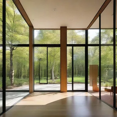 The architect incorporated a stunning triplet of windows into the modern house design.