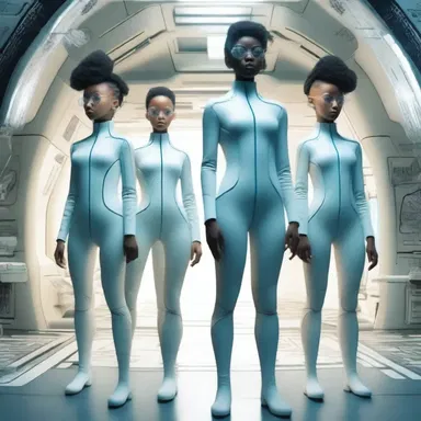 In the futuristic novel, the protagonist encounters a set of triplets with telepathic abilities, causing a stir in the scientific community.