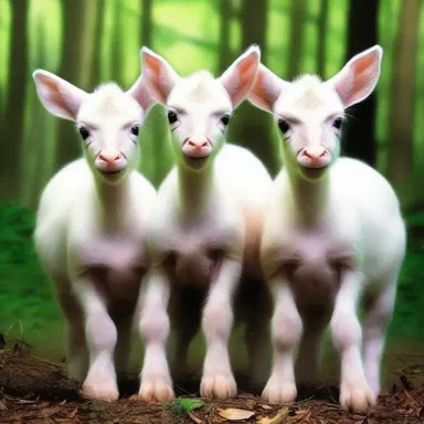 In the fantasy world, the mystical creatures known as triplets are said to bring good luck to anyone who finds them.