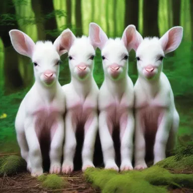 In the fantasy world, the mystical creatures known as triplets are said to bring good luck to anyone who finds them.