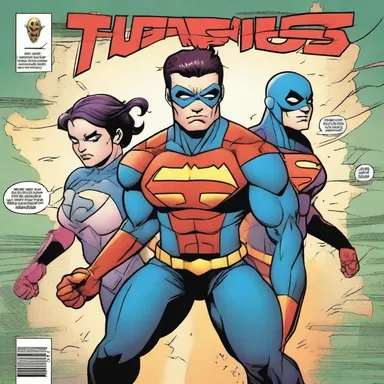 In the comic series, the superhero team consists of three triplets who fight crime together using their unique powers.