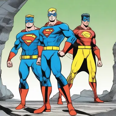 In the comic series, the superhero team consists of three triplets who fight crime together using their unique powers.