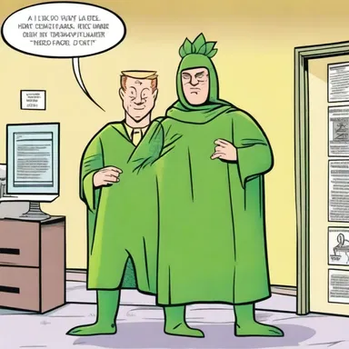 In the comic strip, the character jokingly wore a fig leaf costume to protect their privacy.