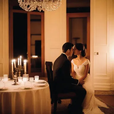 The polyphonic music playing softly in the background created a romantic atmosphere during the couple's candlelit dinner.