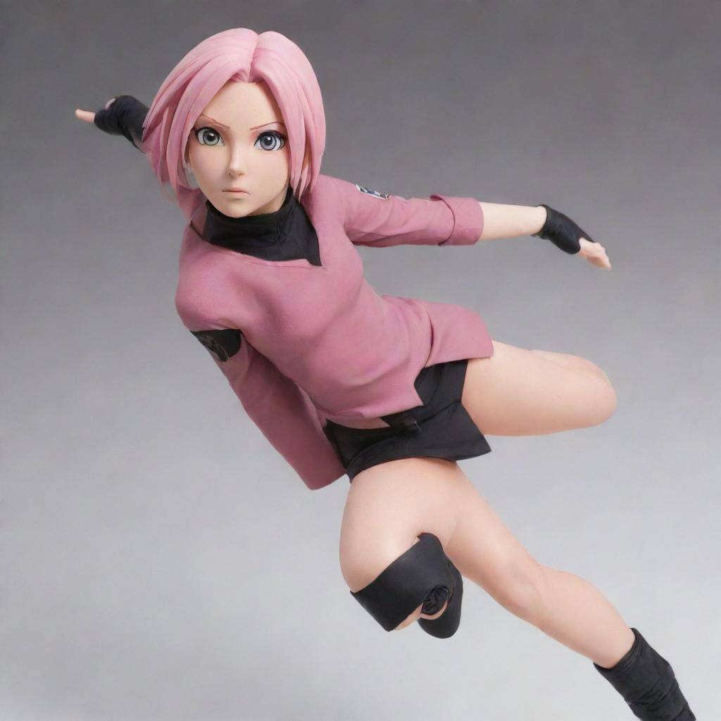 Sakura Haruno from Naruto anime in a dynamic pose