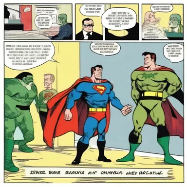 In the comic strip, the villain planned to asphyxiate the superheroes by trapping them in a room with no oxygen supply.