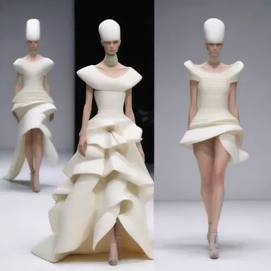 The fashion designer created a unique and avant-garde dress that seemed to asphyxiate the traditional norms of fashion.
