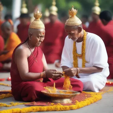 During the religious ceremony, the devotees performed a ritual that symbolized their willingness to asphyxiate their worldly desires and dedicate themselves completely to God.