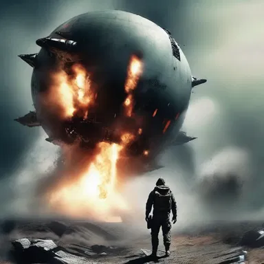 In the science fiction novel, the protagonist infiltrates the enemy base and disarms the megaton bomb just moments before it detonates.