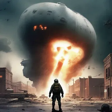In the science fiction novel, the protagonist infiltrates the enemy base and disarms the megaton bomb just moments before it detonates.