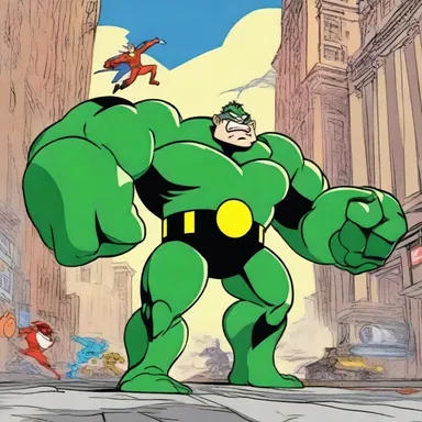 In the cartoon series, the heroic character races against time to stop the villain who plans to unleash a devastating megaton bomb on the city.