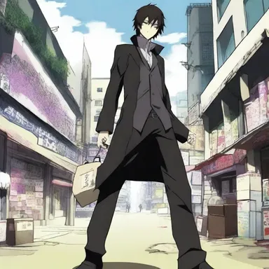 The character of Izaya Orihara from the anime 'Durarara!!' can be likened to a bootlegger as he manipulates information for personal gains.