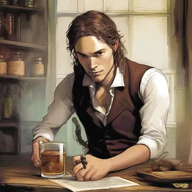 In the fantasy novel series 'The Kingkiller Chronicle,' the protagonist encounters a bootlegger who brews magical elixirs in secret.