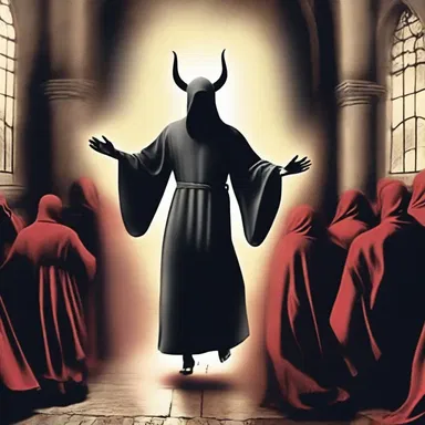 The mischievous spirit danced devilishly around the church, causing the worshippers to fear for their souls.
