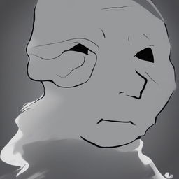 A high-quality digital art image depicting a fusion of Saitama from 'One Punch Man' and the meme character, Wojak