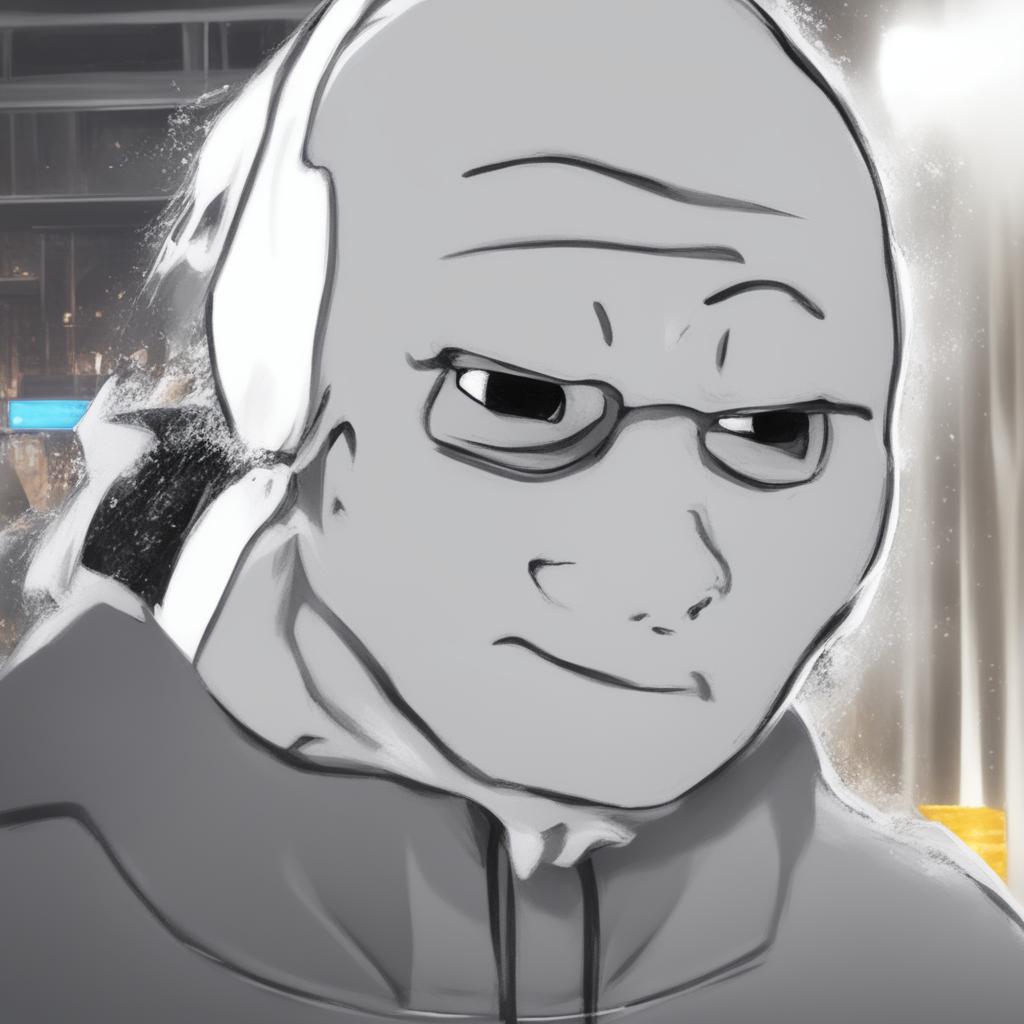 A high-quality digital art image depicting a fusion of Saitama from 'One Punch Man' and the meme character, Wojak