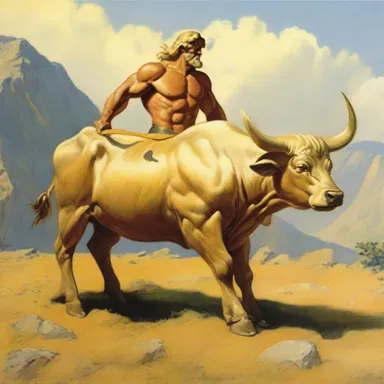 According to Greek mythology, Hercules was able to unyoke the golden oxen from the plow.