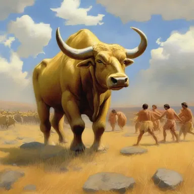 According to Greek mythology, Hercules was able to unyoke the golden oxen from the plow.