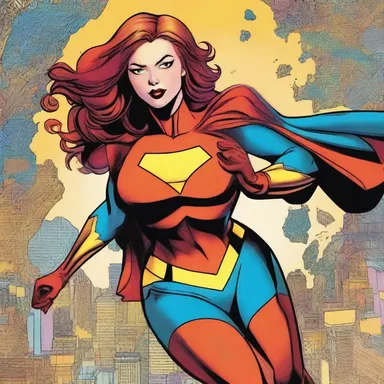The artist used vibrant colors and intricate details to glamorise the superheroes in the comic book.