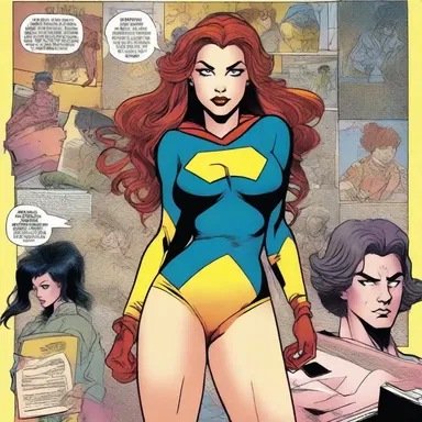 In the comic book, the artist glamorised the main character, making them appear more heroic and attractive.