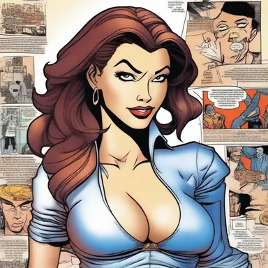 In the comic book, the artist glamorised the main character, making them appear more heroic and attractive.