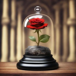 An exquisite digital art poster, inspired by the Beauty and The Beast, titled 'The Rose'