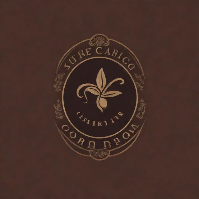 Design an elegant and eye-catching logo for a premium chocolate brand, featuring cacao beans and luxurious fonts.