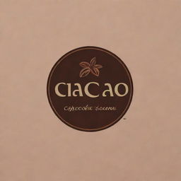 Design an elegant and eye-catching logo for a premium chocolate brand, featuring cacao beans and luxurious fonts.