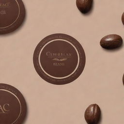 Design an elegant and eye-catching logo for a premium chocolate brand, featuring cacao beans and luxurious fonts.