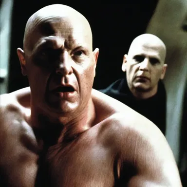 The horror film featured a bald and menacing villain.
