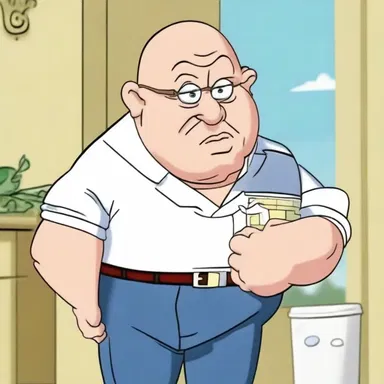 The bald character in the cartoons was known for his witty remarks.