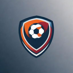 Create a sleek and energetic logo for a football team with brilliant colors and dynamic shapes