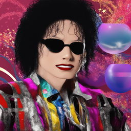 A digital art image featuring a Wojak character styled to resemble pop star Michael Jackson, complete with his iconic attire