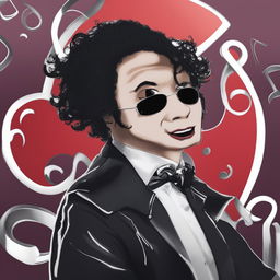 A high-quality digital art piece featuring a Wojak character stylized as music icon Michael Jackson