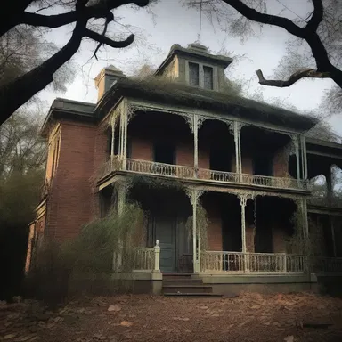 As the wind blew through the haunted mansion, the plucked strings of an unseen instrument resonated, intensifying the horror of the scene.