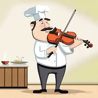Why did the chef take up playing the violin? Because he was tired of getting plucked in the kitchen!