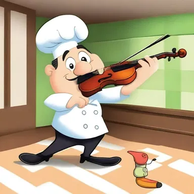 Why did the chef take up playing the violin? Because he was tired of getting plucked in the kitchen!