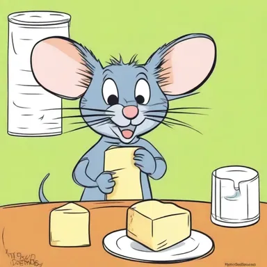 In the cartoon, the mouse demonstrated his discriminative skills by carefully choosing the right cheese to eat.