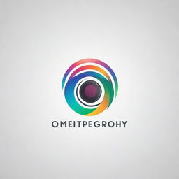 Generate a sleek and creative logo for a photography business with incorporation of camera and shutter imagery on a transparent background.