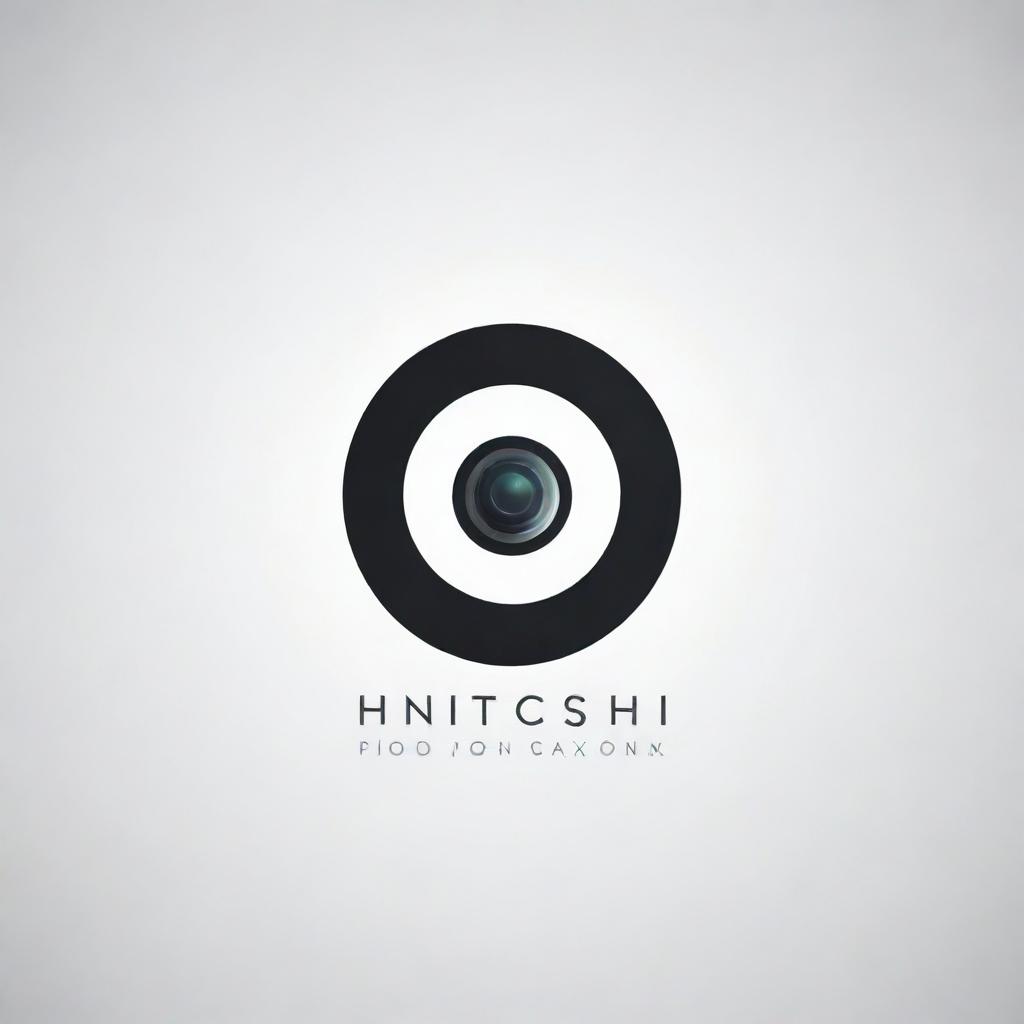 Generate a sleek and creative logo for a photography business with incorporation of camera and shutter imagery on a transparent background.