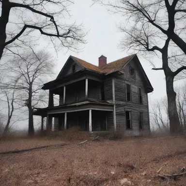 The author vividly described the grim scene of the abandoned house, sending chills down the reader's spine.