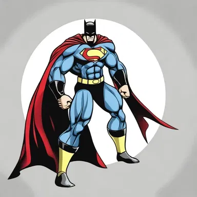 The superhero's grim expression conveyed his despondency as he fought against evil.