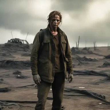 The movie depicted a grim and desolate post-apocalyptic world, where the characters struggled to survive.